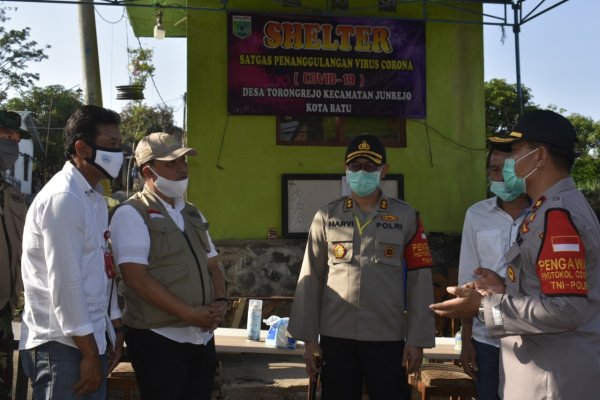 Kapolres Batu AKBP Harvi Bersama Jajaran, Tinjau Shelter Penanggulangan Covid-19