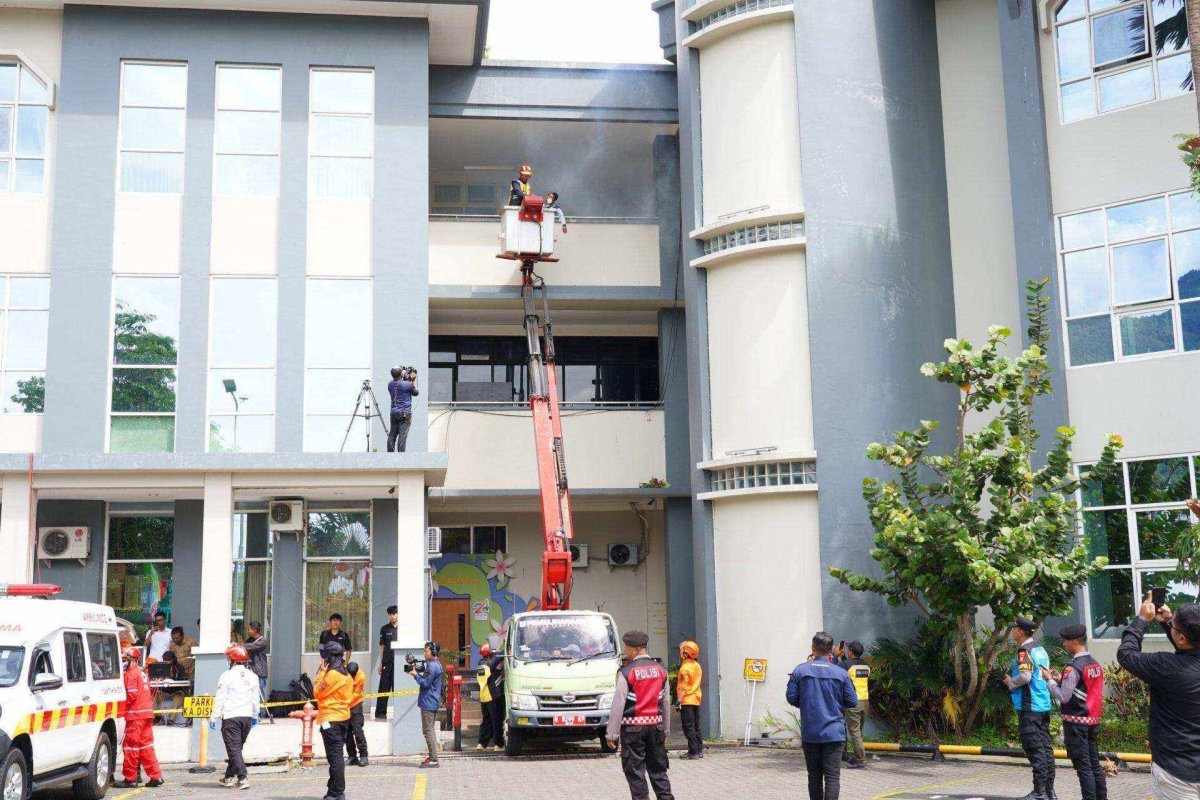Wujud Sinergi Penanggulangan Bencana di Kota Batu, BPBD Gelar Simulasi Tanggap Darurat Gempa Bumi