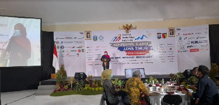 Gubernur Jatim Khofifah dan Wali Kota Batu Dewanti, Buka Peresmian Konfersil AMSI