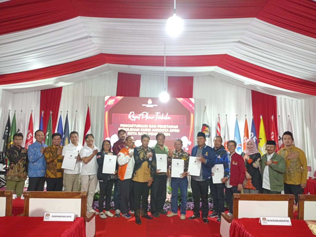 Hasil Pemilu 2024, KPU Kota Batu Tetapkan 30 Calon Legislatif Anggota DPRD Kota Batu