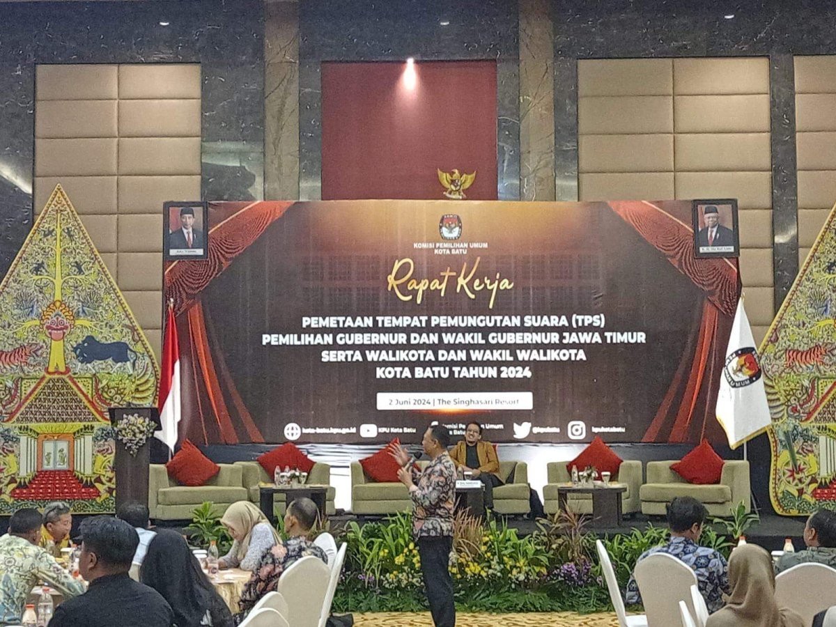 Jelang Pilkada 2024-2029, KPU Kota Batu Gelar Raker Pemetaan TPS, PPK dan PPS se-Kota Batu