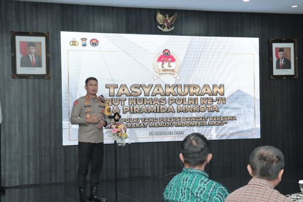Peringati HUT Humas Polri ke-71, Polresta Malang Kota Gelar Tasyakuran Bersama Netizen dan Awak Media