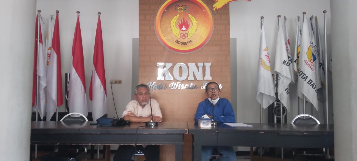 Gelar Konferensi Pers, Drs. Mahfud: Empat Agenda Besar Akan Dilaksanakan KONI Kota Batu