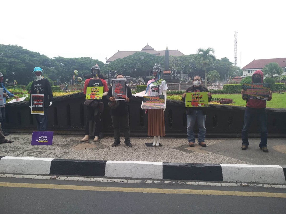 Jurnalis Malang Raya Gelar Aksi Damai, Tolak Kekerasan pada Wartawan