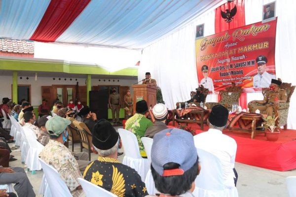 Bupati Malang Sanusi, Kunjungi dua Desa di Dampit