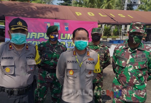 Sinergitas TNI-Polri, Dirikan Dapur Umum Pos Covid-19 di Mapolres Batu