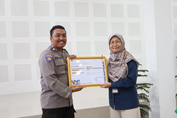 Polres Batu Raih Penghargaan Peringkat 1 Pengguna CMS dari KPPN Malang