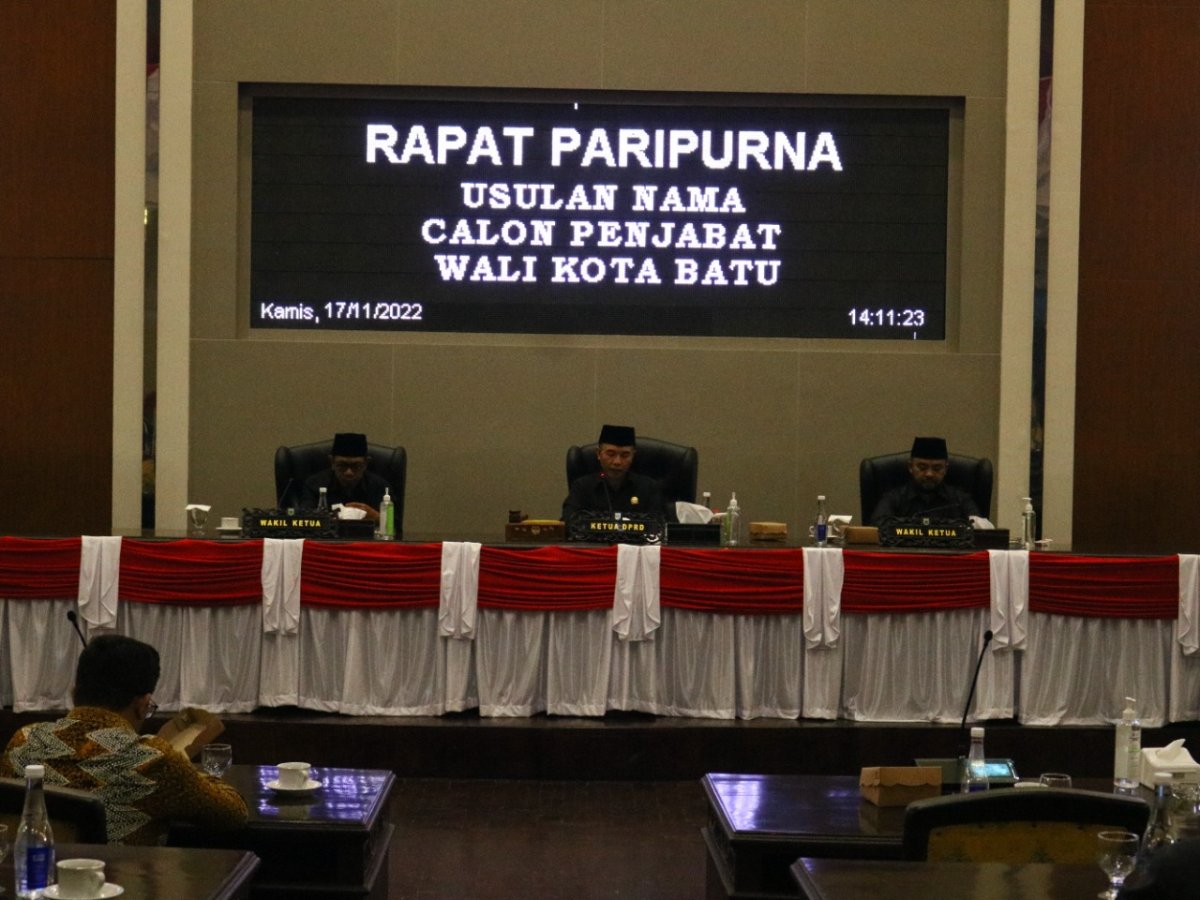 Ketua DPRD Kota Batu Asmadi Umumkan 3 Nama Usulan Calon Pj Wali Kota Batu