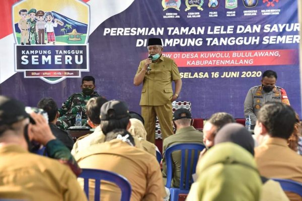 Bupati Malang Sanusi, Resmikan Taman Lele dan Sayur Mayur di Desa Kawulo
