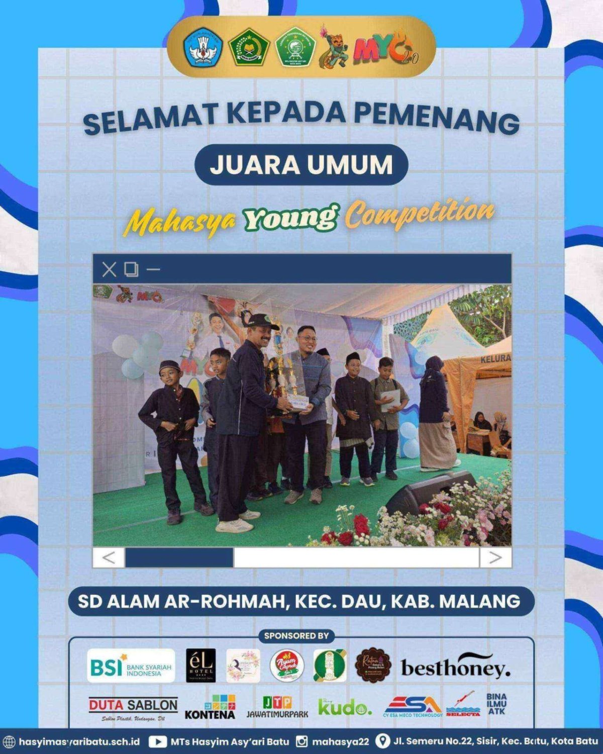 Lembaga Pendidikan Ma’Arif NU PC NU, MTs Hasyim Asy’Ari Kota Batu, Sukses Gelar Mahasya Young Competition