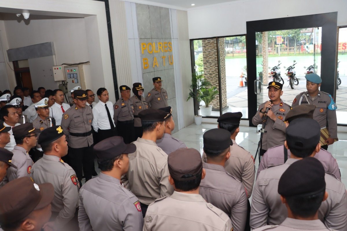 Polres Batu Gelar Apel Jam Pimpinan, Evaluasi Pilkada dan Kesiapan Nataru 2024