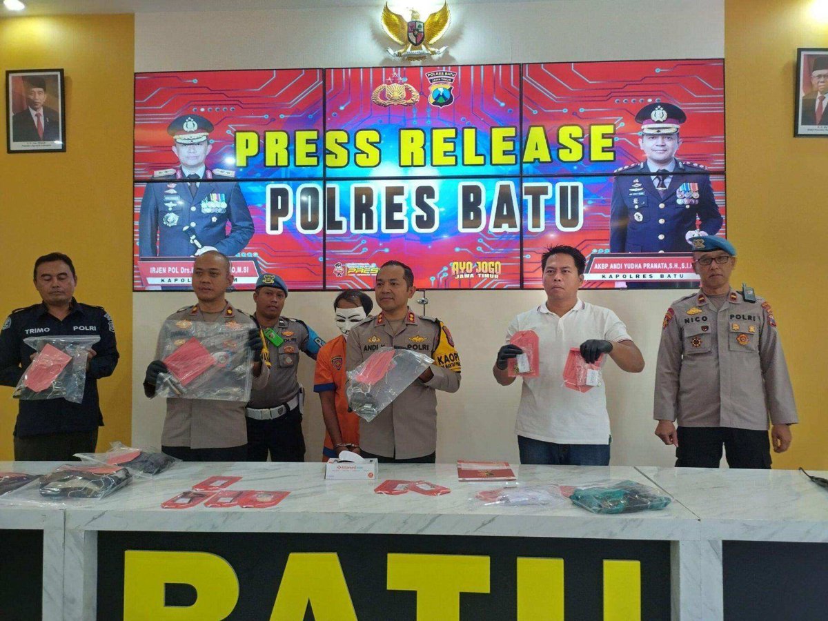 Ungkap Kasus Penembakan di Temas, Sat Reskrim Polres Batu Berhasil Tangkap Pelaku