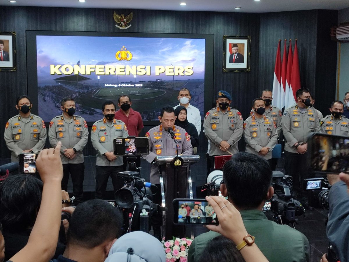 Soal Tragedi di Stadion Kanjuruhan, Kapolri: Ada 6 Tersangka