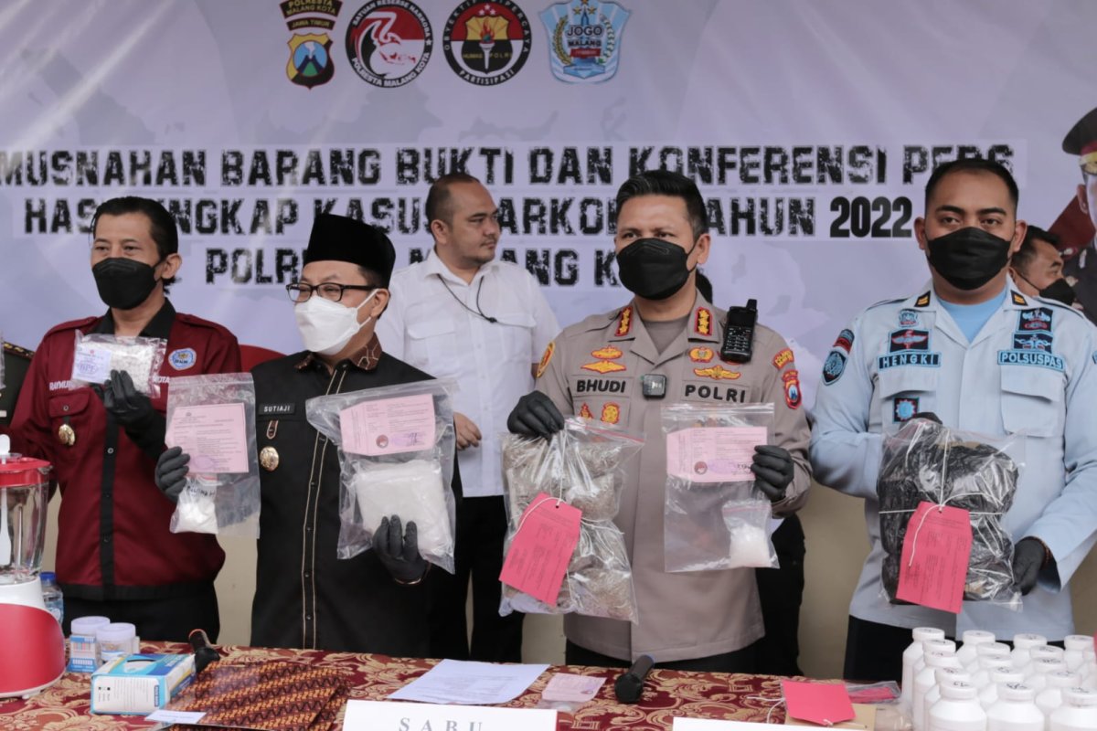 Polresta Malang Kota Ungkap Kasus Peredaran Narkoba, Kombes Pol. Buher: Kita Berhasil Selamatkan 32.154 Jiwa
