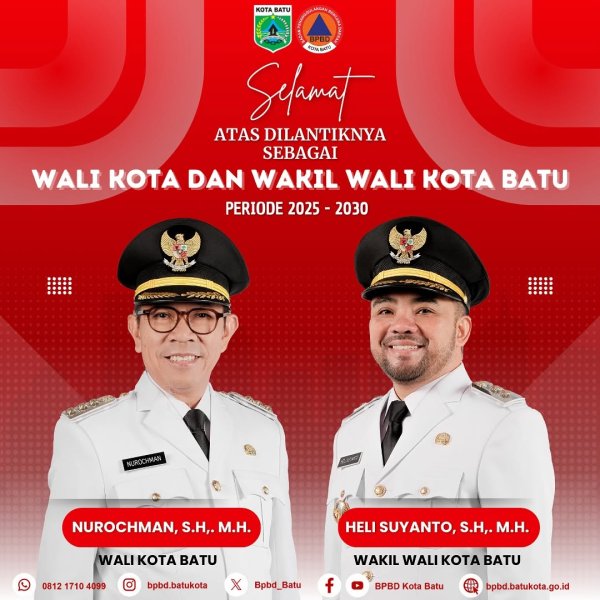 Iklan Ucapan Pelantikan Wali Kota Batu dan Wakil Wali Kota Batu