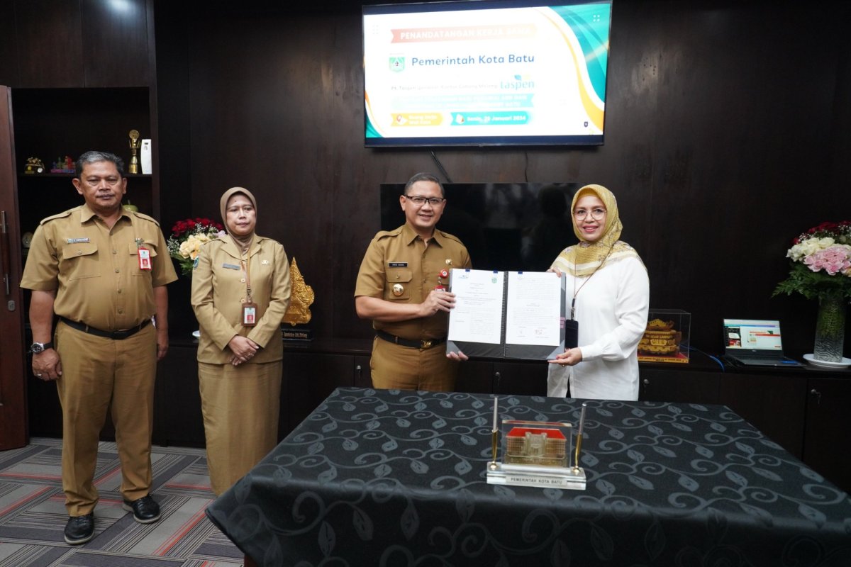 Pj. Wali Kota Batu Dr. Aries MoU dengan PT. Taspen, Perbaikan Pelayanan Pegawai dan Pensiunan ASN