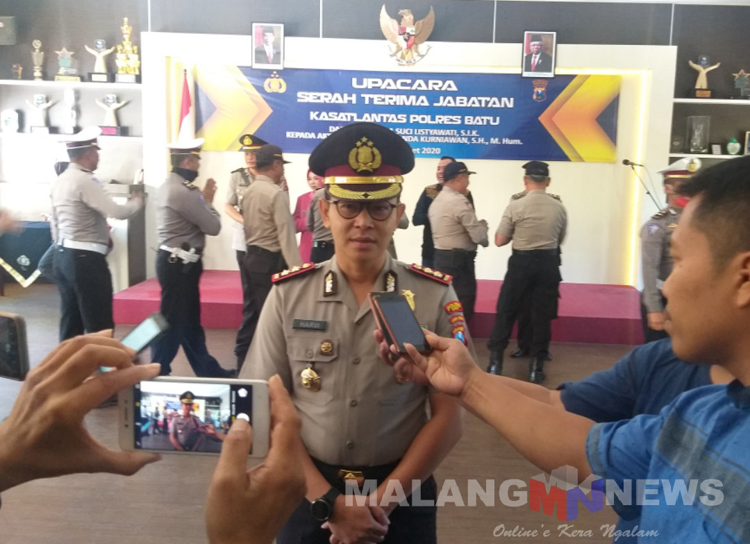 Kapolres Batu AKBP Harviadhi Pimpin Sertijab Kasatlantas, Ini Pesannya