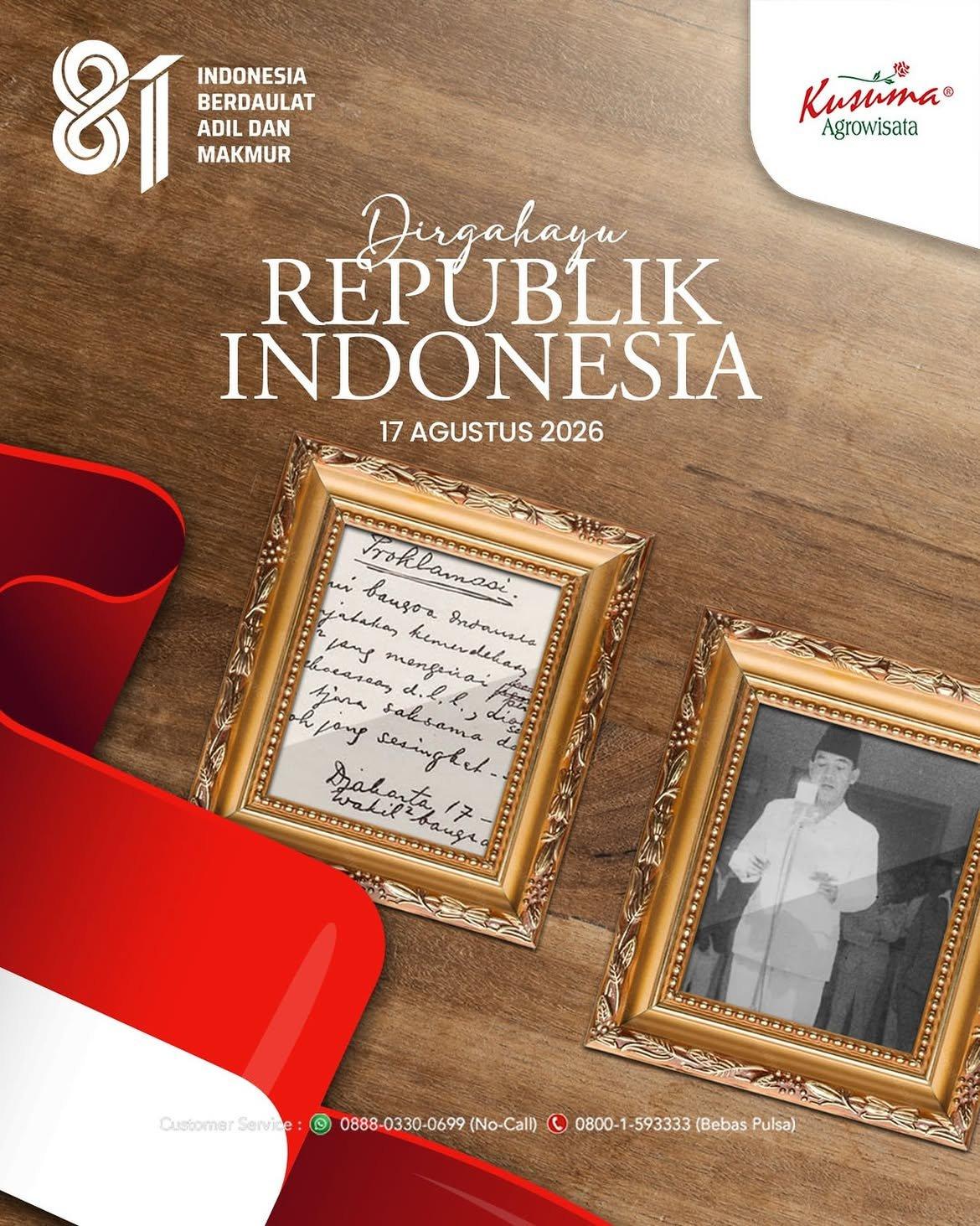 Dirgahayu Kemerdekaan Republik Indonesia ke-81