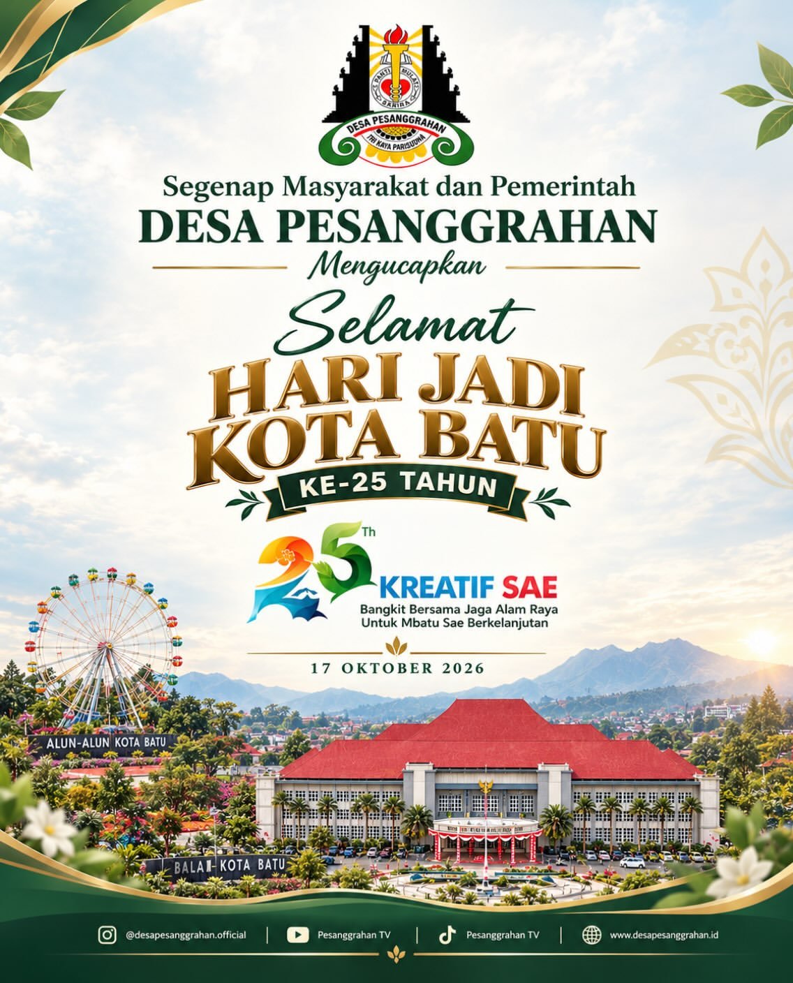Iklan Ucapan Hari Jadi Kota Batu ke-25