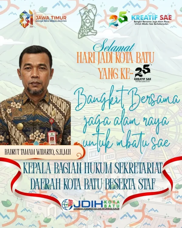 Iklan Ucapan Hari Jadi Kota Batu ke-25
