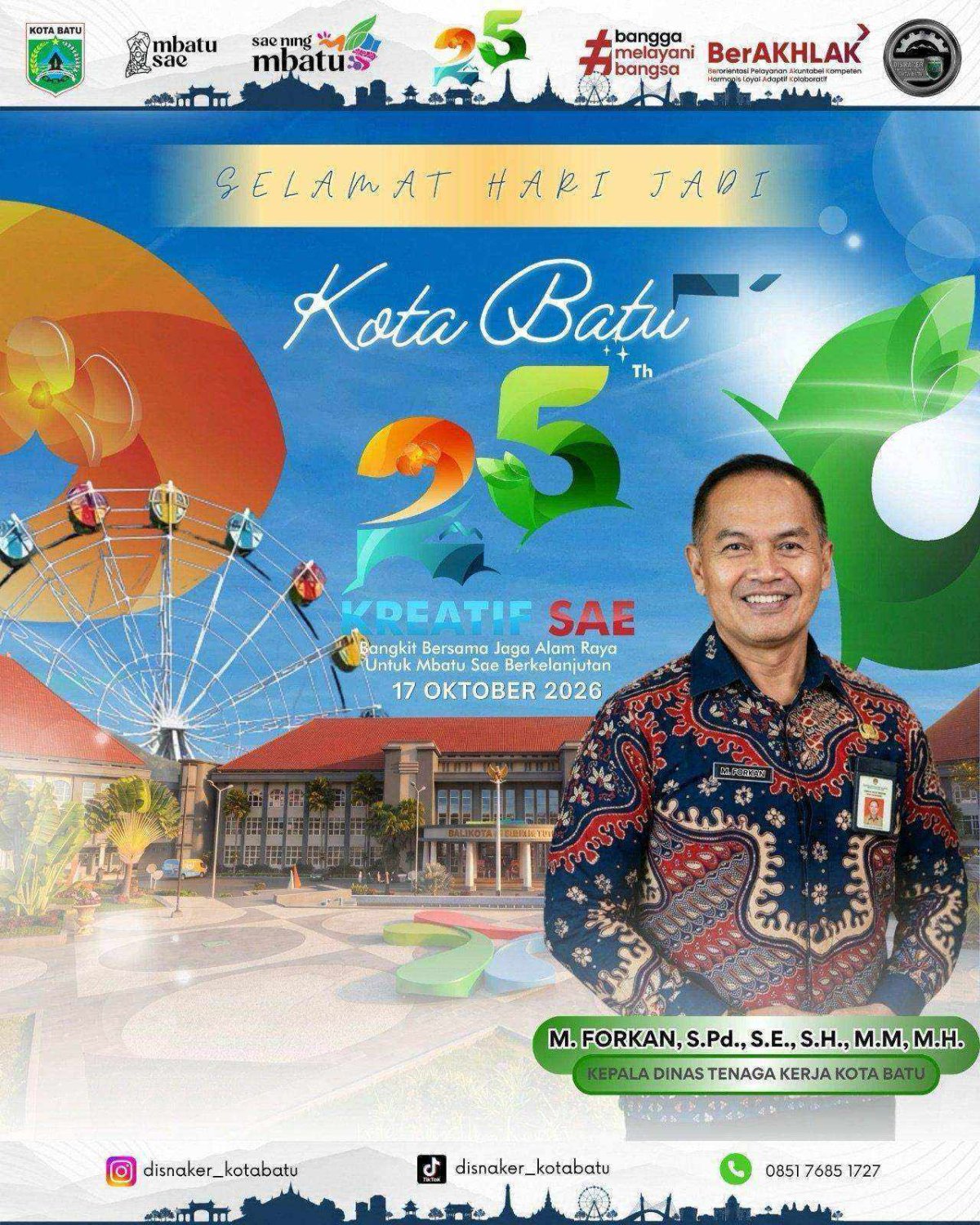 Iklan Ucapan Hari Jadi Kota Batu ke-25
